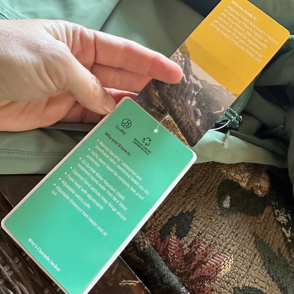 MARMOT {NWT} Women's Cascade Rain Jacket | Medium | Agate Green - Picture 7 of 10